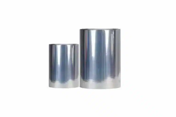2 rouleaux de film CPP métallisé