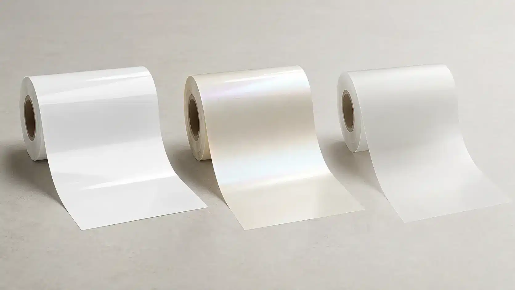 White pearlized matte bopp